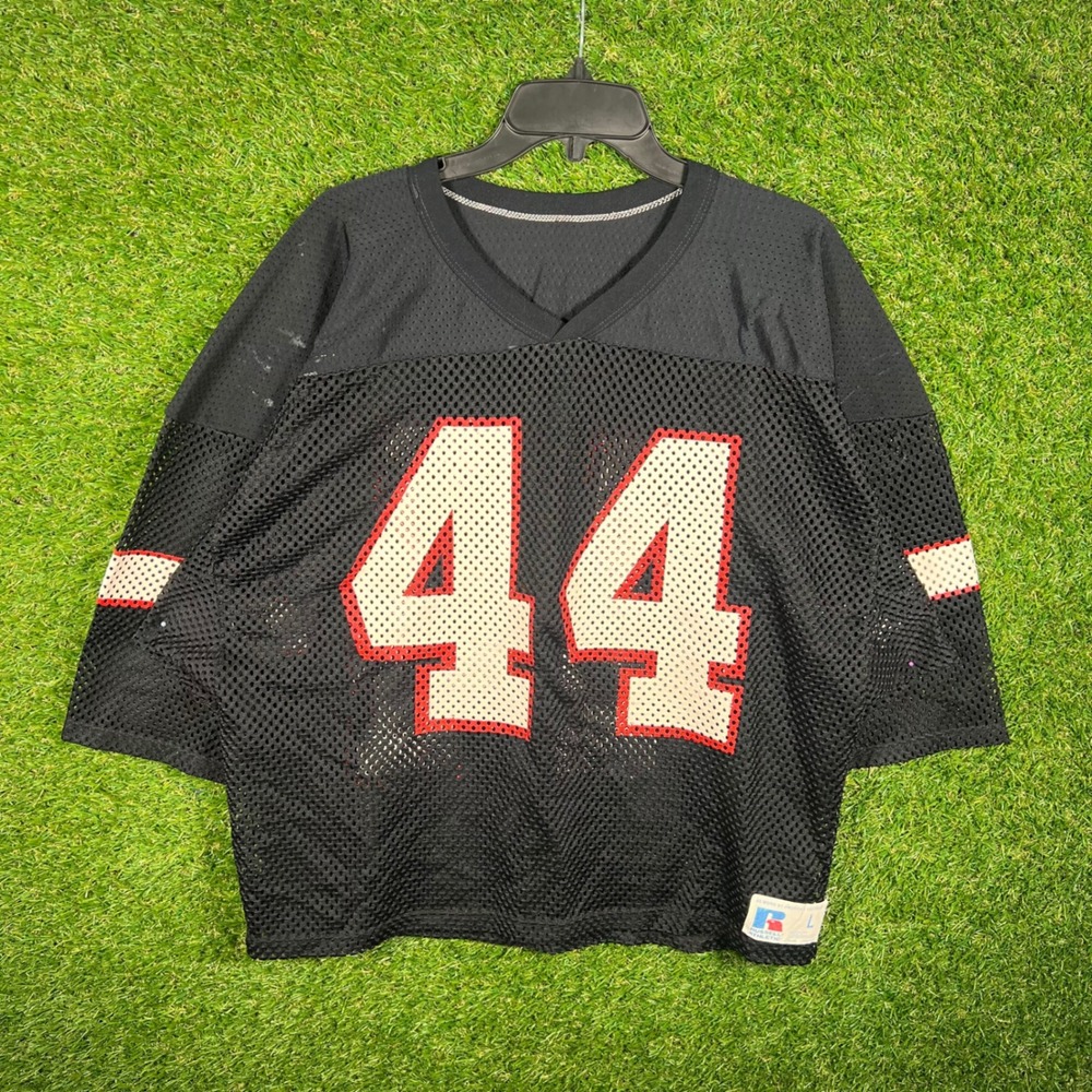 Vintage Russell Athletic Mesh Football Jersey Mens Large Black Number 44 USA